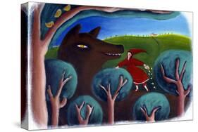 Illustration for Little Red Riding Hood (Pastel)-Patrizia La Porta-Stretched Canvas