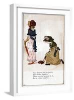 Illustration for Lucy Locket, Lost Her Purse, Kate Greenaway (1846-190)-Catherine Greenaway-Framed Giclee Print