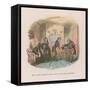 Illustration for Nicholas Nickleby-Hablot Knight Browne-Framed Stretched Canvas