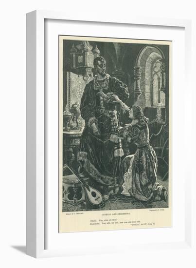 Illustration for Othello-Charles Gregory-Framed Giclee Print