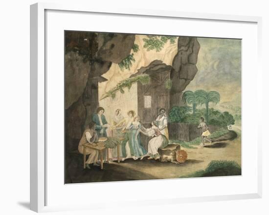 Illustration for Paul Et Virginie, Novel by Jacques-Henri Bernardin De Saint-Pierre-null-Framed Giclee Print