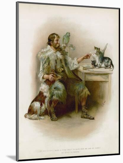 Illustration for Robinson Crusoe-Joseph Finnemore-Mounted Giclee Print