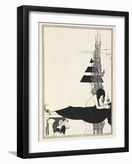 Illustration for Salome by Oscar Wilde, 1906-Aubrey Beardsley-Framed Giclee Print