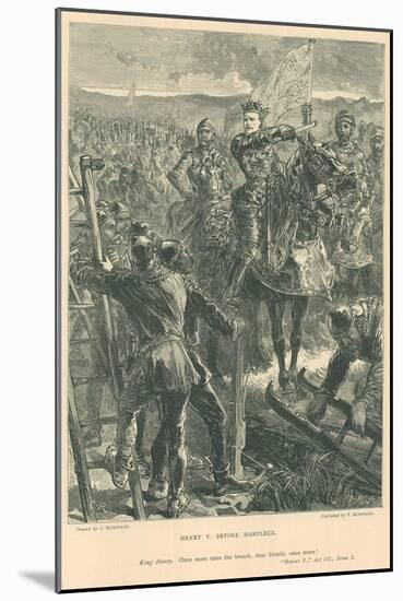 Illustration for Shakespeare's King Henry V-Charles Robinson-Mounted Giclee Print