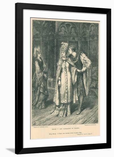 Illustration for Shakespeare's King Henry V-Frank Bernard Dicksee-Framed Giclee Print