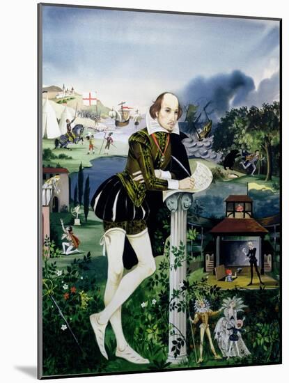 Illustration for the Cover of 'Finding Out, Shakespeare's World', Published by Purnell and Sons…-Janet and Anne Johnstone-Mounted Giclee Print