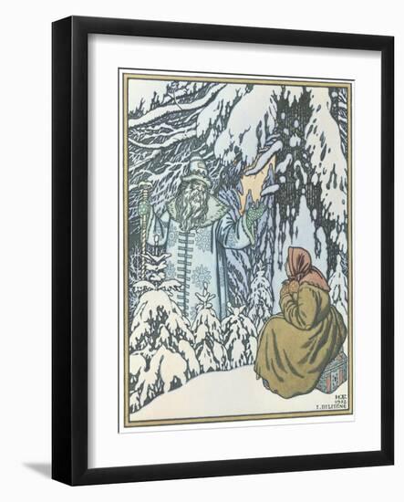 Illustration for the Fairy Tale Morozko, 1932-Ivan Yakovlevich Bilibin-Framed Giclee Print