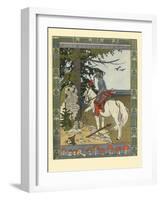 Illustration for the Fairy Tale of Ivan Tsarevich, the Firebird, and the Gray Wolf, 1902-Ivan Yakovlevich Bilibin-Framed Giclee Print