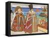 Illustration for the Fairy Tale of the Tsar Saltan by A. Pushkin-Ivan Yakovlevich Bilibin-Framed Stretched Canvas