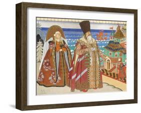 Illustration for the Fairy Tale of the Tsar Saltan by A. Pushkin-Ivan Yakovlevich Bilibin-Framed Giclee Print
