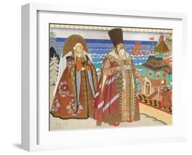 Illustration for the Fairy Tale of the Tsar Saltan by A. Pushkin-Ivan Yakovlevich Bilibin-Framed Giclee Print