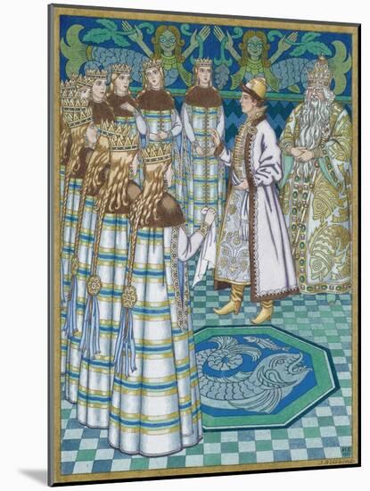 Illustration for the Fairy Tale Vasilisa the Beautiful-Ivan Yakovlevich Bilibin-Mounted Giclee Print