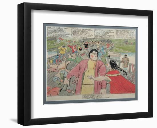 Illustration for the Folk Epic Vasili Buslaev, 1898-Andrei Petrovich Ryabushkin-Framed Giclee Print