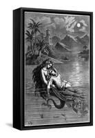 Illustration for "The Little Mermaid" from Fairy Tales by Hans Christian Andersen 1869-null-Framed Stretched Canvas