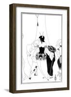 Illustration for "The Masque of the Red Death" by Edgar Allan Poe, 1895-Aubrey Beardsley-Framed Giclee Print