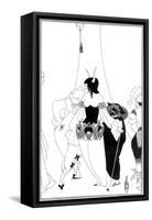 Illustration for "The Masque of the Red Death" by Edgar Allan Poe, 1895-Aubrey Beardsley-Framed Stretched Canvas