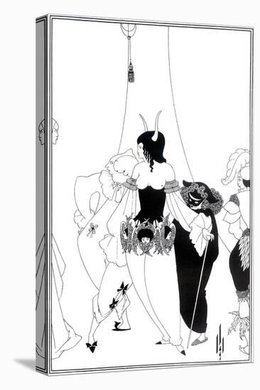 Illustration for "The Masque of the Red Death" by Edgar Allan Poe, 1895-Aubrey Beardsley-Stretched Canvas