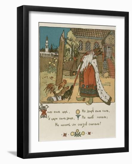 Illustration For the Poem The Tale of the Golden Cockerel by Alexander Pushkin-Ivan Bilibin-Framed Giclee Print