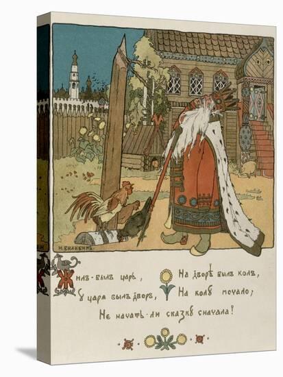 Illustration For the Poem The Tale of the Golden Cockerel by Alexander Pushkin-Ivan Bilibin-Stretched Canvas