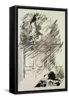 Illustration for "The Raven," by Edgar Allen Poe, 1875-Edouard Manet-Framed Stretched Canvas