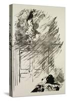 Illustration for "The Raven," by Edgar Allen Poe, 1875-Edouard Manet-Stretched Canvas