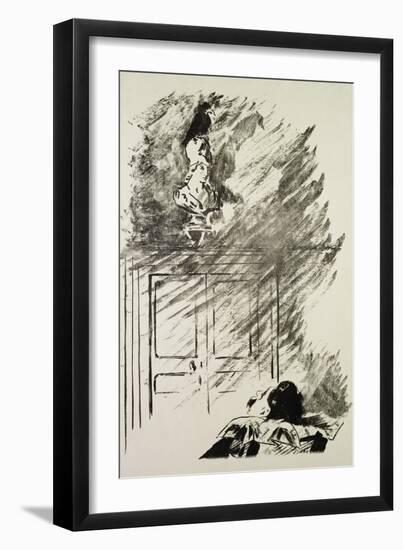 Illustration for "The Raven," by Edgar Allen Poe, 1875-Edouard Manet-Framed Premium Giclee Print