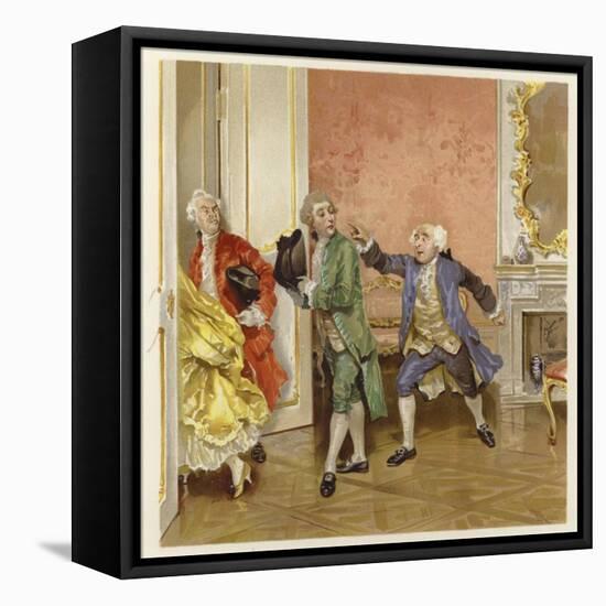 Illustration for the School for Scandal-Lucius Rossi-Framed Stretched Canvas