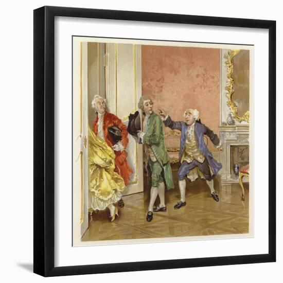 Illustration for the School for Scandal-Lucius Rossi-Framed Giclee Print