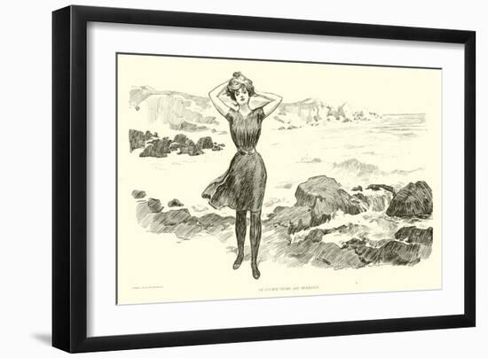 Illustration for the Social Ladder (Engraving)-Charles Dana Gibson-Framed Giclee Print