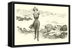 Illustration for the Social Ladder (Engraving)-Charles Dana Gibson-Framed Stretched Canvas
