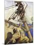 Illustration for Treasure Island (Colour Litho)-Newell Convers (after) Wyeth-Mounted Giclee Print