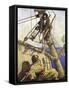 Illustration for Treasure Island (Colour Litho)-Newell Convers (after) Wyeth-Framed Stretched Canvas