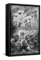 Illustration from "20,000 Leagues under the Sea"-Alphonse Marie de Neuville-Framed Stretched Canvas