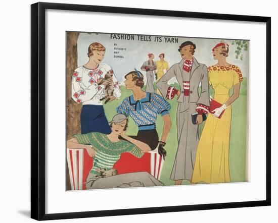 Illustration from a Fashion Magazine, 1920S-null-Framed Giclee Print