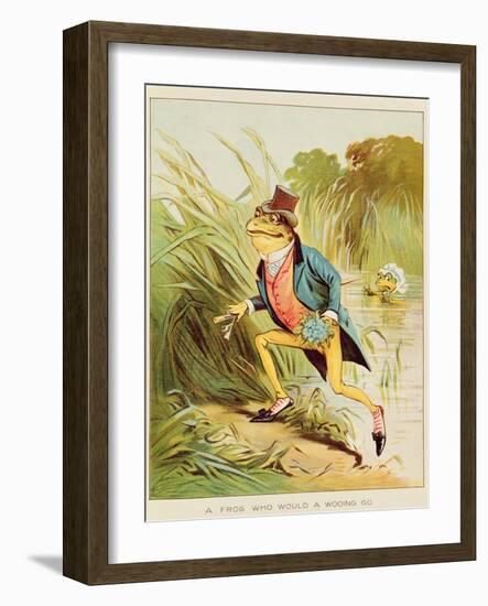 Illustration from 'A Frog He Would A-Wooing Go'-Randolph Caldecott-Framed Giclee Print