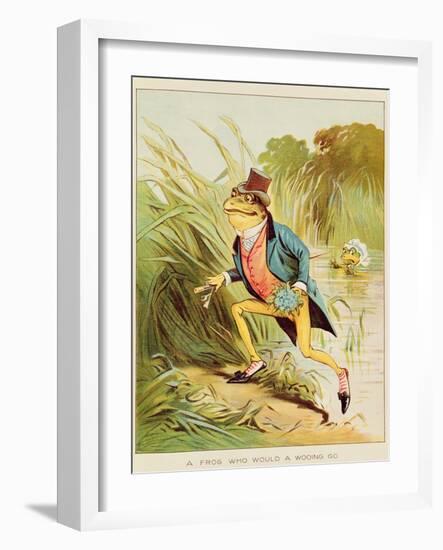 Illustration from 'A Frog He Would A-Wooing Go'-Randolph Caldecott-Framed Giclee Print