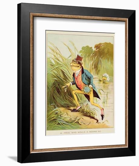 Illustration from 'A Frog He Would A-Wooing Go'-Randolph Caldecott-Framed Giclee Print