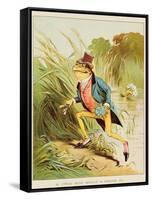 Illustration from 'A Frog He Would A-Wooing Go'-Randolph Caldecott-Framed Stretched Canvas