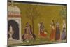 Illustration from a Madhavanala Kamakandala Series, Bilaspur, circa 1680-null-Mounted Giclee Print