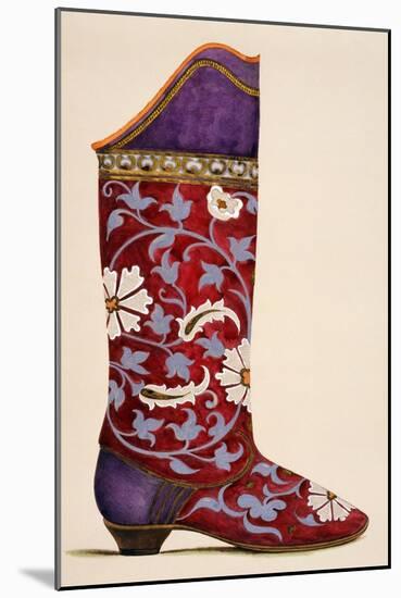 Illustration from a Portfolio of Watercolours of Shoes-null-Mounted Giclee Print