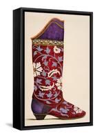 Illustration from a Portfolio of Watercolours of Shoes-null-Framed Stretched Canvas