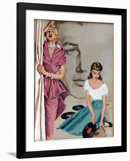 Illustration from a Women's Magazine, 1950-null-Framed Giclee Print