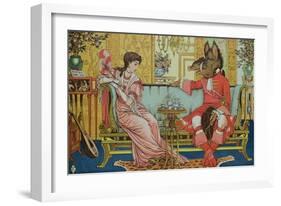 Illustration from "Beauty and the Beast," circa 1900-Walter Crane-Framed Giclee Print