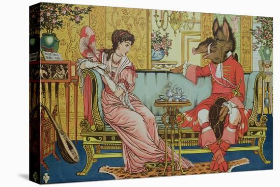 Illustration from "Beauty and the Beast," circa 1900-Walter Crane-Stretched Canvas