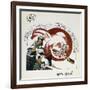 Illustration from Chad Gadya (The Tale of a Goat)-El Lissitzky-Framed Giclee Print