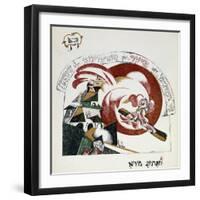 Illustration from Chad Gadya (The Tale of a Goat)-El Lissitzky-Framed Giclee Print