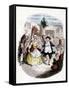 Illustration from Charles Dickens' "A Christmas Carol"-null-Framed Stretched Canvas