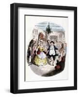 Illustration from Charles Dickens' "A Christmas Carol"-null-Framed Premium Photographic Print