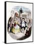 Illustration from Charles Dickens' "A Christmas Carol"-null-Framed Stretched Canvas