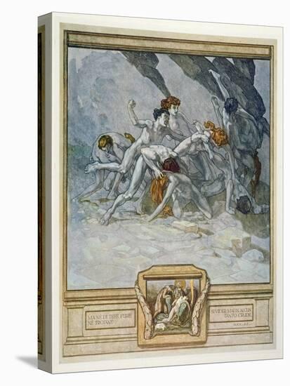 Illustration from Dante's 'Divine Comedy', Inferno, Canto Xxx: 22, 1921 (W/C on Paper)-Franz Von Bayros-Stretched Canvas